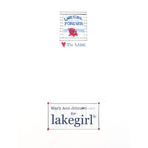 back of lake girl - Fishing card