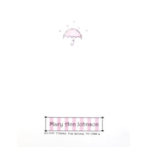 back of A Shower of Love card