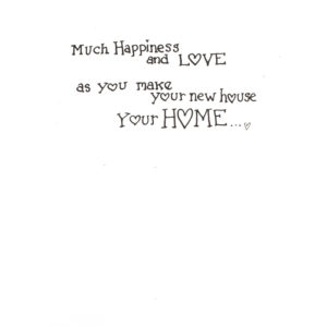 right inside of Home Sweet Home card