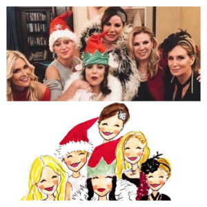 personalized portrait of group of girls