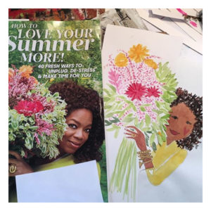 personalized portrait of Oprah