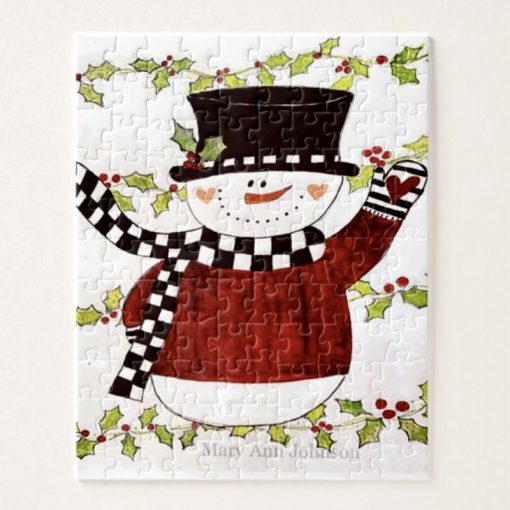 Checkered Snowman Puzzle