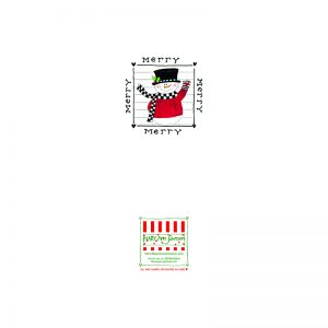 checkered snowman card back