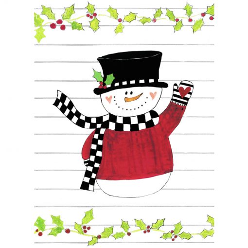 Checkered Snowman card front
