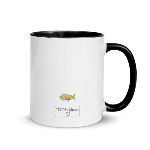 REEL PARADISE MUG mockup in black - back