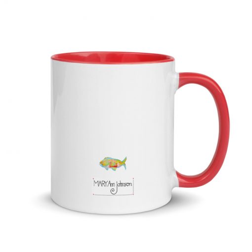 REEL PARADISE MUG mockup in red - back