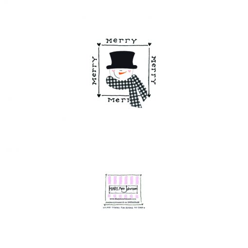 plaid snowman card back